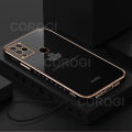 For Infinix Hot 10s / Hot 10s NFC Back Cover with Lanyard Fashion Shiny Plating Maple Leaf Design Camera Lens Protection Square Edge Soft Silicone Protective Phone Case. 