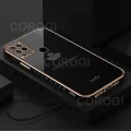 For Infinix Hot 10s / Hot 10s NFC Back Cover with Lanyard Fashion Shiny Plating Maple Leaf Design Camera Lens Protection Square Edge Soft Silicone Protective Phone Case. 