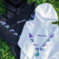 CUTE BUTTERFLIES ALWAYS & FOREVER Print Kangaroo Hoodie huddy Pocket Drawstring Casual Pullover Hodie Clothing Long Sleeves Export Quality Huddie Winter Wear Smart Fit Hoody For Women Girls. 