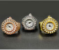 Quartz Watch Ring Round Dial Dazzling Rhinestone Round Watch Ring | Gift for girls | Gift for women. 