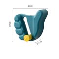 Palm Mop Clip Punch-Free Thumbs Up Shape Key Chain Bathroom Holder Strong Self-Adhesive Wall Hooks Kitchen Storage Decor. 