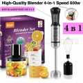 New Hand Blender Set 5-in-1 and 4-in-1 Multifunctional Heavy-Duty 800w Powerful Copper Motor, Coffee Beater & Double Speed Stainless Steel Immersion Blender -Egg beater and Milk Frother -Meat Chopper 600ml -Juicer Machine -Electric Grinder -Food Processor. 