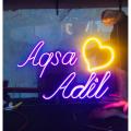 Customized NEON Sign Board - Name Plate - 4 Letters Alphabets. 