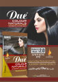 DUE Hair Color Sachet Natural Black 2.0 – For Men and Women - Permanent Color Long Lasting. 