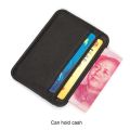 Small Pocket Sized ATM Card Holder Wallet Ultra Slim And Soft Mini Black Leather Wallet And Card Holder Stylish Wallets And Card Holders. 