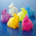 Squeeze, Bounce, and Glow: Silicone and Rubber Rabbit Shape Puffer Toys for Illuminating Playtime Joy. 