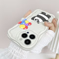 FELMYST for Realme C30 C31 C33 C35 C55 Realme Narzo 50A Prime Back Cover Three Little Bears Cream Texture Wavy Edge Soft Silicone Phone Case. 