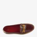 ECS Embossed Elegance Flat Loafers For Women. 