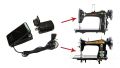 Sewing Machine Motor Set 100 Watts  Powerful Motor With Statar - Black / Off White. 