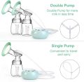 Sioenl Double Electric Breast Pumps Portable - Electric Breastfeeding Pumps 3 Modes 9 Levels LCD Display Rechargeable Breast Milk Pump, BPA Free, Green （24mm Flange) Green. 
