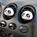 1Pair Auto Car Dashboard Air Freshener Blink Panda Vest Perfume Diffuser Fragrance Black Color. 