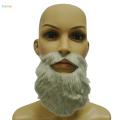 Fake Beard Costume Realistic Halloween Beard Fake Mustaches Cosplay Dress up Gray. 