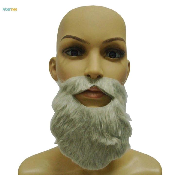 Fake Beard Costume Realistic Halloween Beard Fake Mustaches Cosplay Dress up Gray