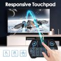 Wireless Keyboard Remote Control with Touchpad Mouse Combo, 7-colors Backlit Rechargeable Portable Keyboard for Android TV Box, Smart TV, PC, Windows, HTPC, Laptop Wireless Mini Keyboards. 