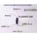 Flasher Chip DC12v Convert Any LED to Flasher Support 2 LEDs of Car Motorcycle. 