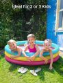Inflatable Round Swimming Pool 35.4" x 9" | Outdoor & Indoor Bath Tub for Kids Pool/Bathing Tub-Portable & Foldable (3FT Round Sunset Glow Baby Pool) | Swimming Pool Bath Tubs for Kids. 