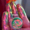Chameleon Eyeshadow Flakes MultiChrome Eyeshadow ltra-Thin Iridescent Color Shift Holographic Eyeshadow 0.2g. 