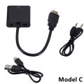HDMI to VGA Converter HDMI to VGA Adapter With Audio Function And AUX Cable. 