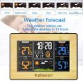 Kalawen (PT201B/QZ201) Wireless Weather Station, Digital Color Weather Station with Outdoor Sensor, Digital Alarm Clock, Calendar,Temperature, Humidity Monitor, Weather Forecast for Home Bedroom Garden,. 