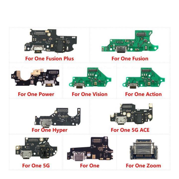 USB Charging Port Flex Cable for Motorola Moto One 5G ACE, Fusion Plus, Hyper, Zoom, Power Models