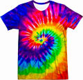 Unisex Retro Tie Dye T-shirt for Men Women 70S 80S Hippies Senior Tie-Dye Tee Tshirt 3d printing Vintage clothing. 