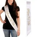 Bride to Be Satin Ribbon Sash with Diamond Ring for Wedding Party Bridal Shower Decoration Supplies. 