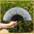Enigma- Traditional Chinese Fan Chinese Vintage Bamboo Hand Fan with T el Pendant Lightweight Portable for Daily Use Folding Fan. 