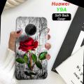 Huawei Y9A Back Cover - Rose Soft Case Cover. 