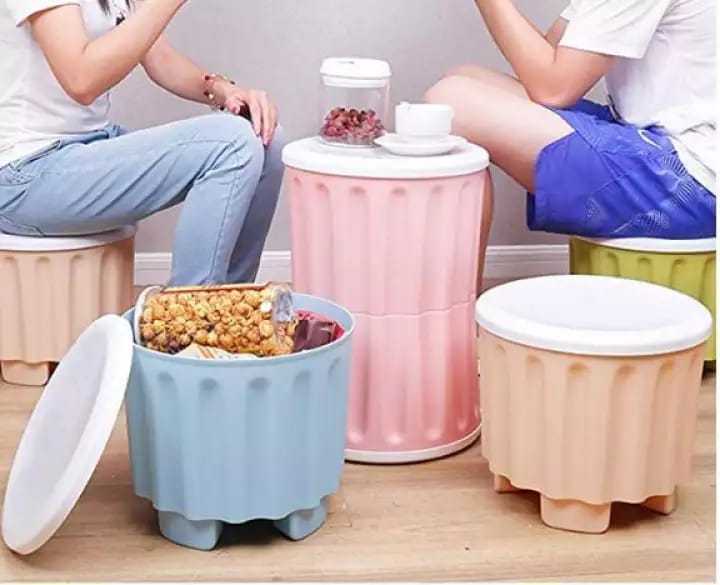 Storage Stool Storage Stool Can sit on a Stool Stylish Plastic Bench Thicken Creative [Adult] Household [Child] Changing Shoes Stool