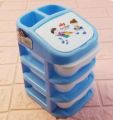 Plastic 3 Layers Mini Desktop Drawer Storage Box (Multicolour). 