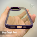 Clear Case with Deep Purple Border for iPhone 14 Pro. 