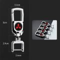 Mitsubishi Car Logo Keychain Creative Car Key Chain Alloy Metal Keyring. 