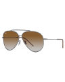 Ray-Ban Reverse Aviator Metal Polished Gunmetal Frame Brown Gradient Lenses-RBR0101S-004/CB-59. 
