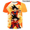 Dragon Ball Z Anime figures Son Goku Super Saiyan T Shirts Boy Kids Clothes Short Sleeve T-shirt Kids Cool Casual Top. 