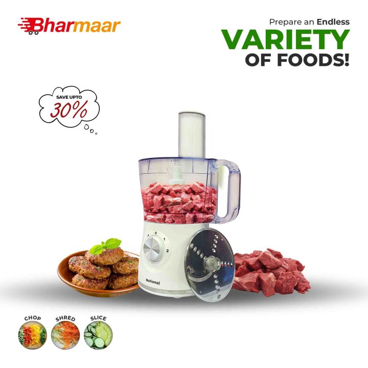 Meat Chopper - with Vegetable Cutter - 1 kg - White Colour/Black Colour