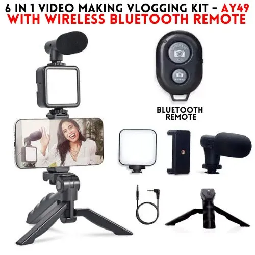 6%20in%201%20Video%20Making%20Vlogging%20Kit%20Tripod%20For%20Smartphone%20&%20Camera%20Vlog%20Kit%20-%20Mini%20LED%20Video%20Light,%20Extendable%20Phone%20Clip,%20Tripod%20with%20Adjustable%20Brightness%20For%20Live%20Stream%20Vlog%20Video%20Shooting%20Video%20Conference%20Selfie%20-%20Image%202