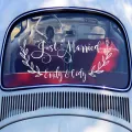 Just Married Decals Wedding Car Stickers Fancy Just Married Vinyl Decal Custom Groom Bride Name Car Rear Window Decor. 