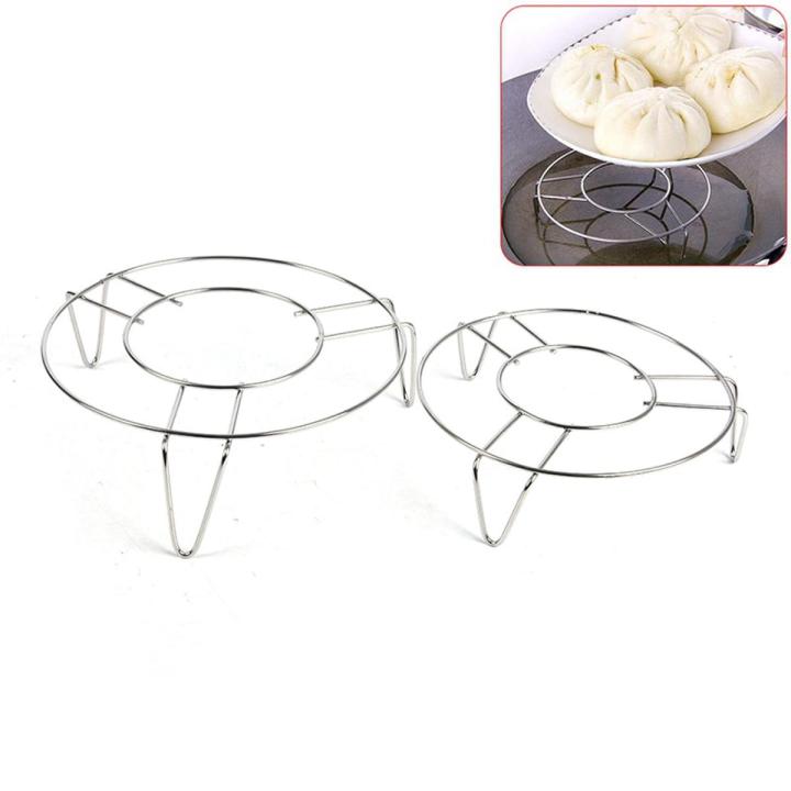 【FUN LIVE】 1PC Stainless Steel Steamer Food Kitchen Cookware Steamer Rack Insert Stock Cooking Steaming Stand Kitchen Heating Supplies