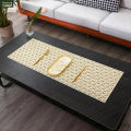 Gold Tabletop, Table Runner, Center Table Dressing Table Geometric Design Non-slip Table Runner Non-Slip Dining Mat  (13 inch x 36 inch) - QS Bedding. 