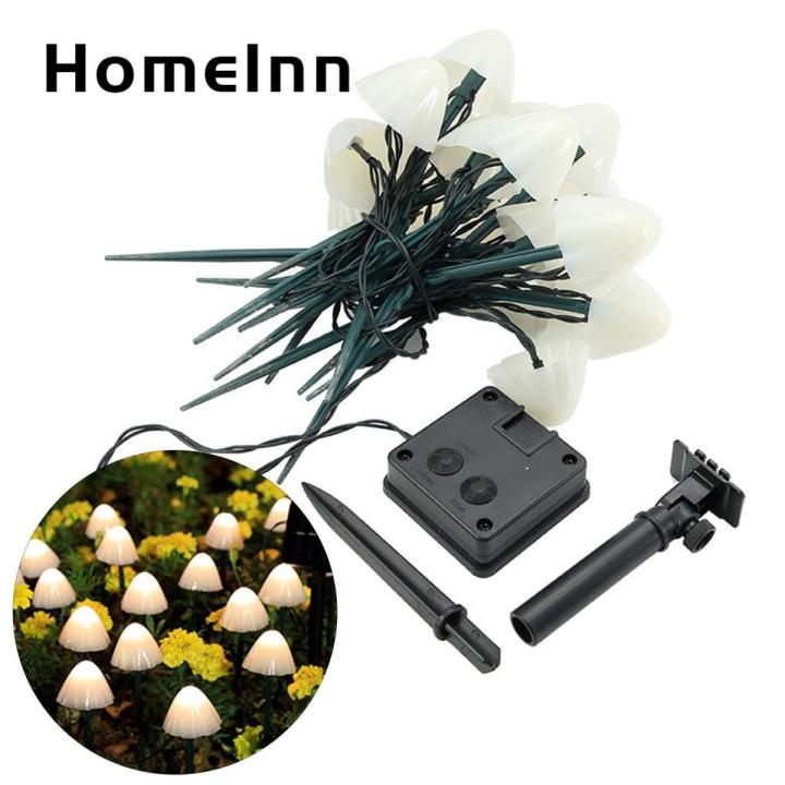 HomeInn Mushroom Lamp Creative Shape Solar Powered Stake Light Outdoor Mushroom Lamps
