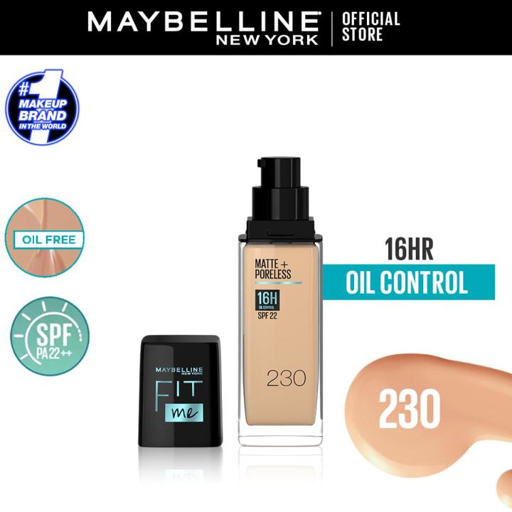 Maybelline New York - NY Fit Me Matte + Poreless Liquid Foundation SPF 22 230 Natural Buff 30ml For Normal to Oily Skin