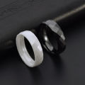 new 6MM Light Luxury Ceramic Ring White Black Square Curved Anti oxidation Ceramic Ring finger ring 643. 