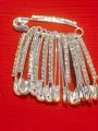 Crystal Hijab Pins – Set of 6 Fancy Safety Pins with Rhinestones. 