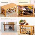 NS - Wooden 2 Layer Shoe Rack. 