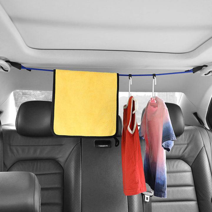Cross-border car multifunctional telescopic trunk clothes pole inside the car clothesline car with clothes hanger car clothes drying