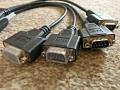 Matrox Quad RS232 VGA ADAPTOR TO 4-WAY VGA MALE OUTPUT Splitter Cable. 