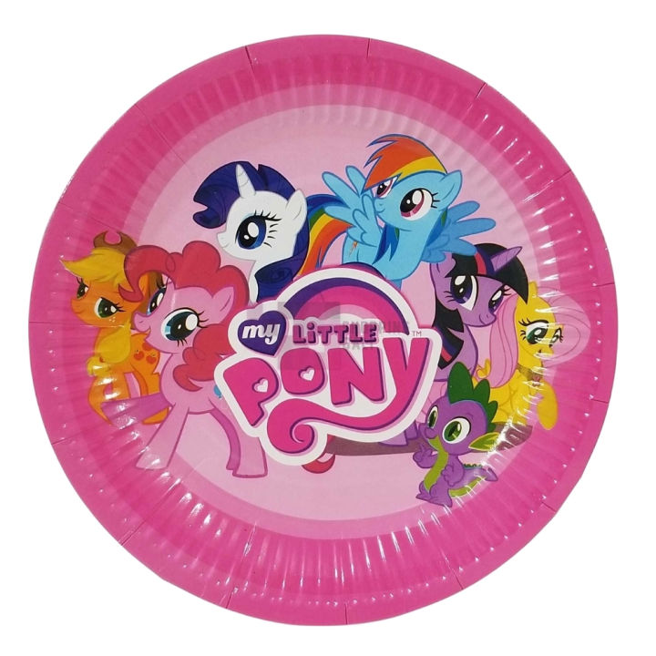 My Little Pony Plate - 7 Inch - My Little Pony Themed Party - Pink - Girls - Pack Of 10