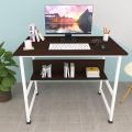 Compact Study table & Laptop Desk – Home Office Table with Book Storage Shelves, Laminated Wooden Surface, 3ft / 36 inches Writing & Computer Use. 