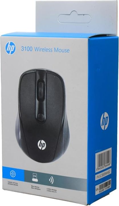HP 3100 WIRELESS OPTICAL MOUSE | ERGONOMIC DESIGN | MODEL W3100 | 2.4Ghz 1000DPI WITH MINI RECIEVER | LIGHTNING FAST CONNECTIVITY