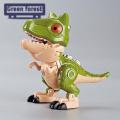 Green forest Deformation Robot Toy Tyrannosaurus Rex Robot Transforming Dinosaur Model. 